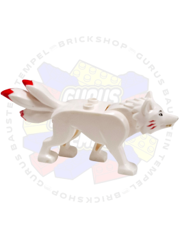 Lego® Tier Animal  Ninjago® weißer Wolf Akita forbidden Spinjitzu