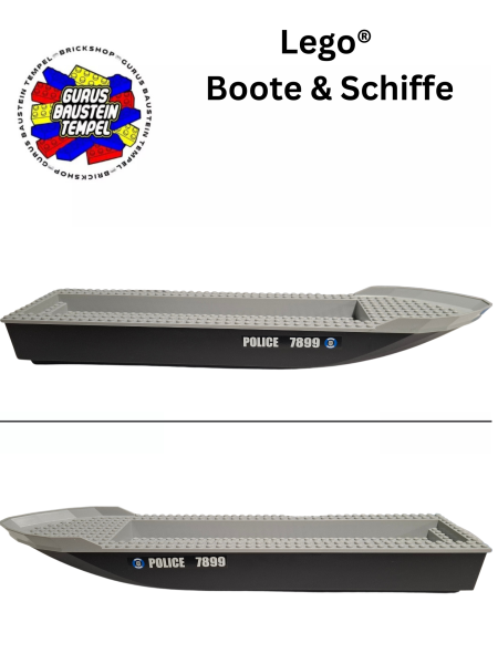 Lego® großer Boot Schiffs Rumpf 45100 schwarz POLICE